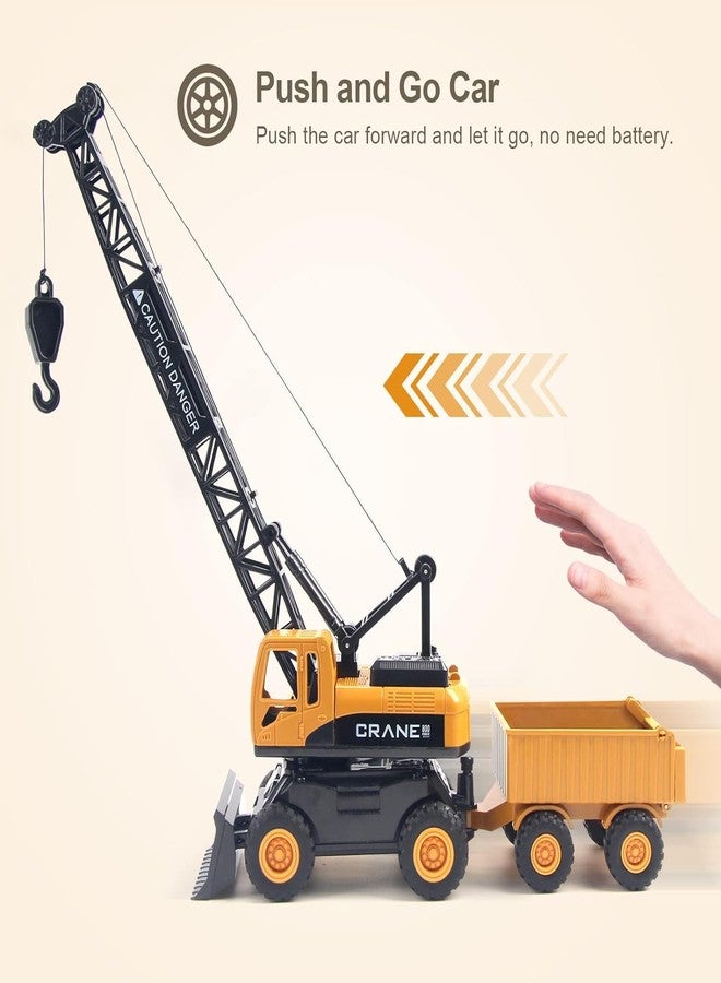 SHIPEASE Friction Powered Lifting Crane Toy for 3+ Year Kids Boys Bulldozer Model Pull Back Vehicle Engineering Excavator Sandbox Construction Truck - Image 3