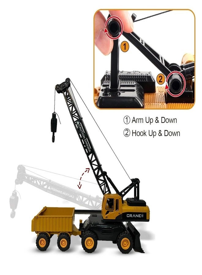 SHIPEASE Friction Powered Lifting Crane Toy for 3+ Year Kids Boys Bulldozer Model Pull Back Vehicle Engineering Excavator Sandbox Construction Truck - Image 5