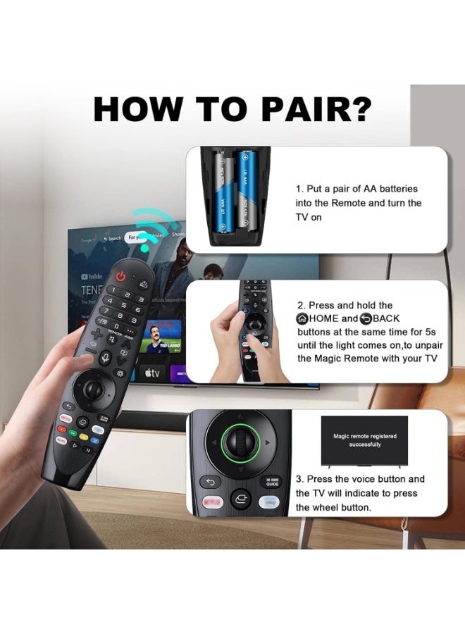 My Pumpkin Magic Remote Control for TV MR20GA Voice Magic Remote Control AKB75855501 for AN-MR20GA MR19BA MR18BA MR650A with Pointer and Voice Function - Image 5