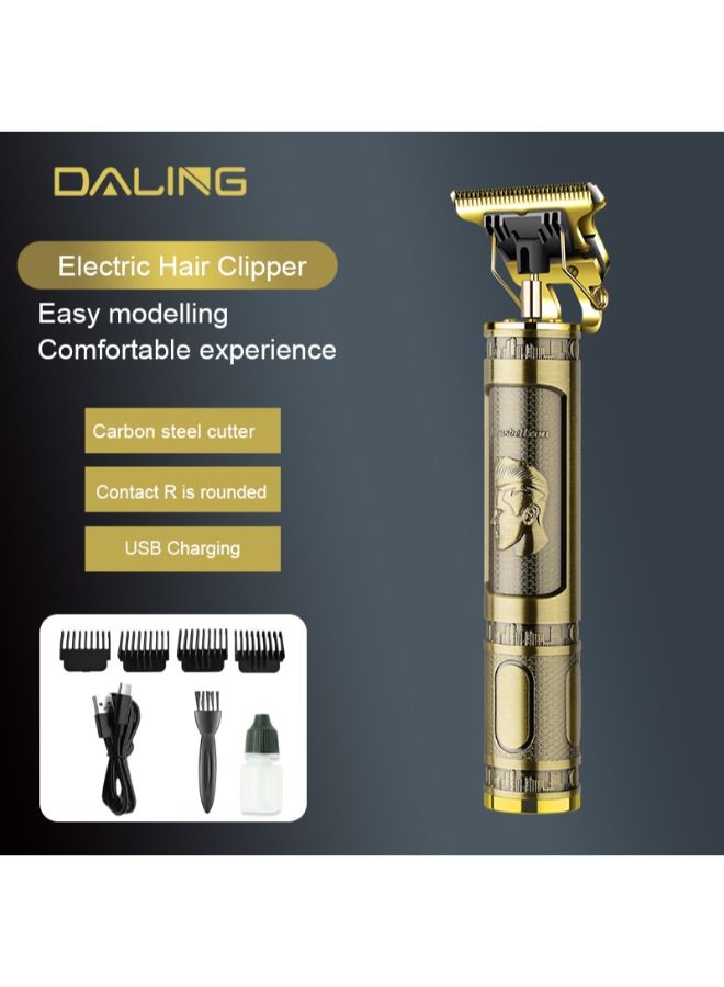 Daling Professional Metal Best Beard Trimmer Hair Cut Barber Machine Light Brown - Image 2