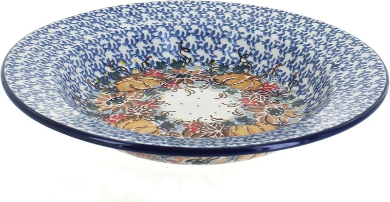 Blue Rose Pottery Blue Rose Polish Pottery Harvest Bounty Soup Plate - Image 1