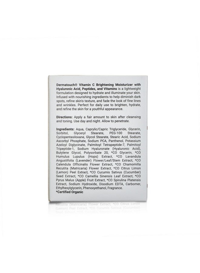 DERMATOUCH Vitamin C Moisturizer With Hyaluronic Acid Peptides & Sea Algae 1.75 Fl Oz Made In America - Image 2