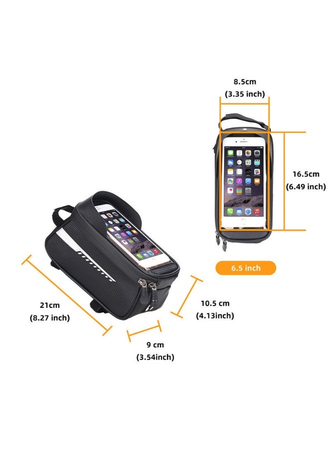 Anna Waterproof Front-Mounted Phone Storage Bag for Bicycle Accessories - Riding Saddle Bag - Image 4