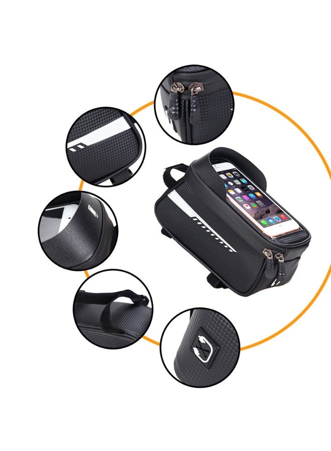 Anna Waterproof Front-Mounted Phone Storage Bag for Bicycle Accessories - Riding Saddle Bag - Image 3