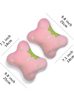 KASTWAVE Universal Car Seat Cushion Neck, Pink Strawberry Pillow, Comfortable Soft Car Headrest Pillow, Head Support Pillow for Travelling and Home, 2 Pcs  - Image 5