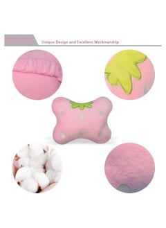 KASTWAVE Universal Car Seat Cushion Neck, Pink Strawberry Pillow, Comfortable Soft Car Headrest Pillow, Head Support Pillow for Travelling and Home, 2 Pcs  - Image 3