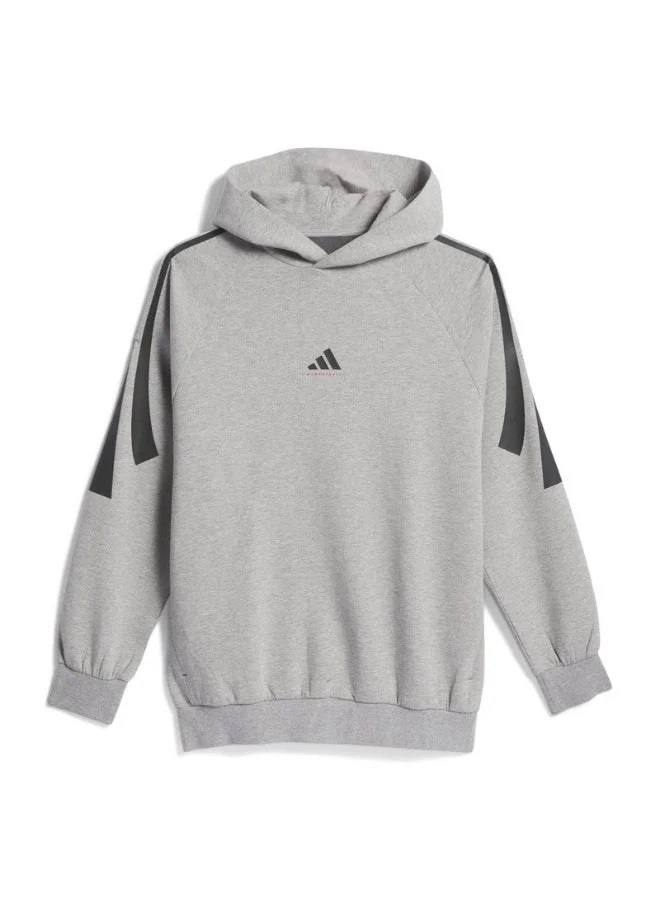 Adidas Grey adidas Basketball Spacer Hoodie (Gender Neutral)  | Best Price UAE