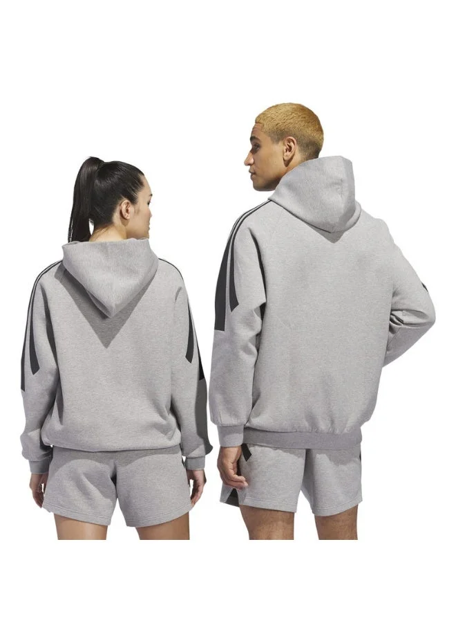 Adidas Grey adidas Basketball Spacer Hoodie (Gender Neutral)  | Best Price UAE