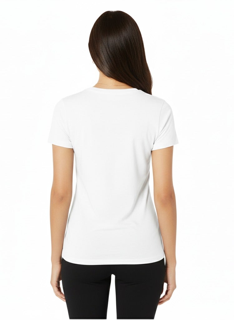 Comodo Women's Classic Crewneck Cotton Body Top, Short Sleeve, Casual Fitted Style - Image 3