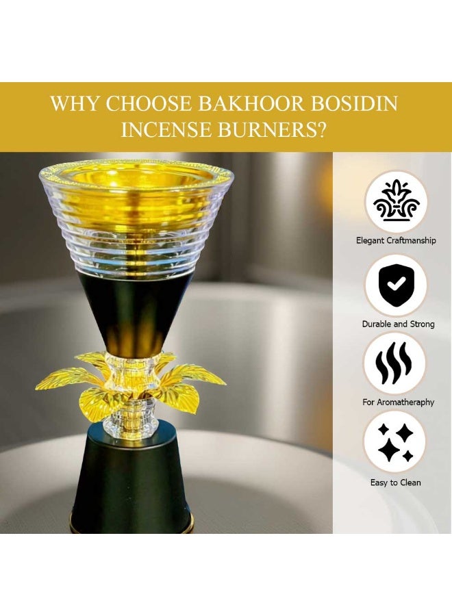 Bakhoor BoSidin Elegant Design Incense Burner Arabic Oud Holder for Home and Office Fragrance - Image 3