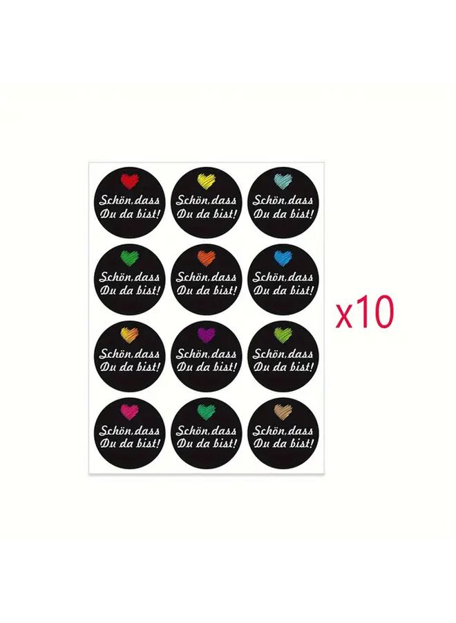 120 قطعة ملصقات شكرًا لوجودك ملصقات مستديرة هدايا زفاف - Image 2