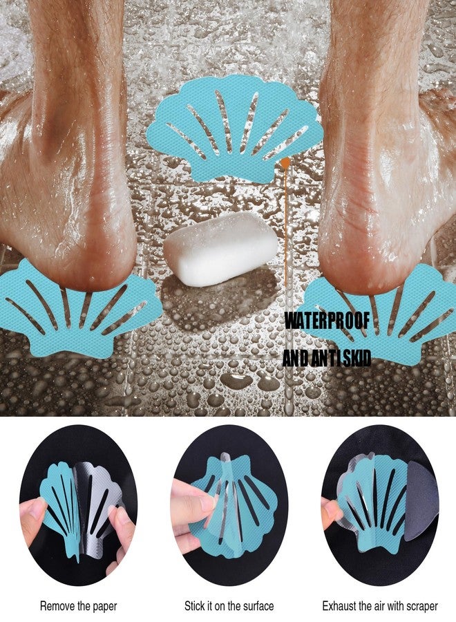 Secopad Original Bathtub Stickers Non-Slip, River-Mussel Safety Shower Treads Adhesive Appliques with Premium Scraper - Image 5