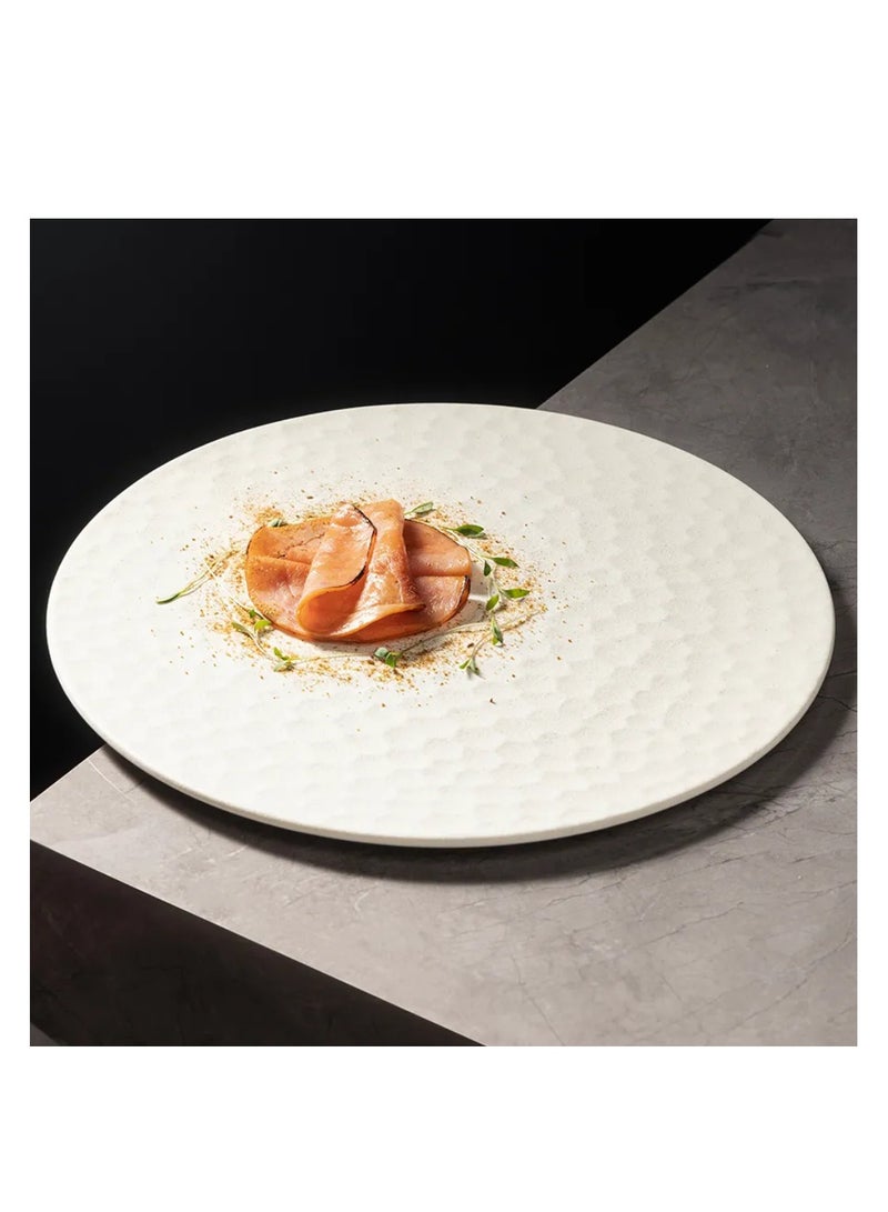 MAAC HOME MAAC Home Concrete Style Plate with Moon Design| Elegant Durable and Classic design Perfect for Family Everyday Use, and Family Get- Together, Restaurant, Banquet and More (Moonlight Style, 1)  - Image 1