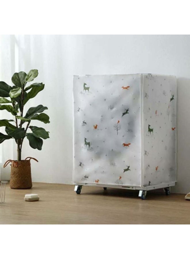 Water and Dust Proof Cover with Zipper For Automatic Washing Machine - Image 2