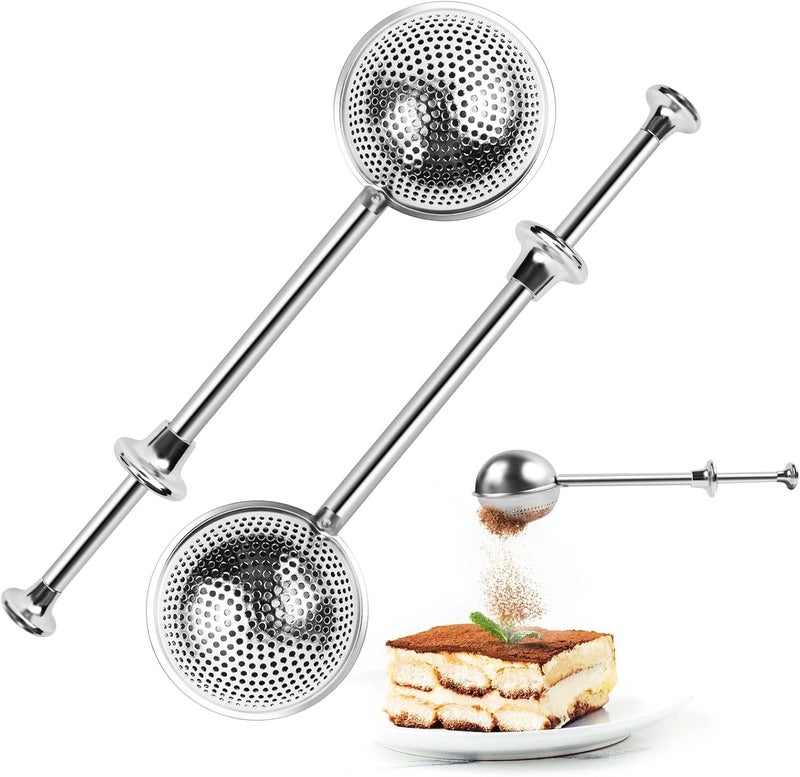 Heavy Duty Stainless Steel Mesh Herb Strainer with Long Handle and Ergonomic Press Clip, Efficient Filtration with Easy to Use and Clean - Image 1