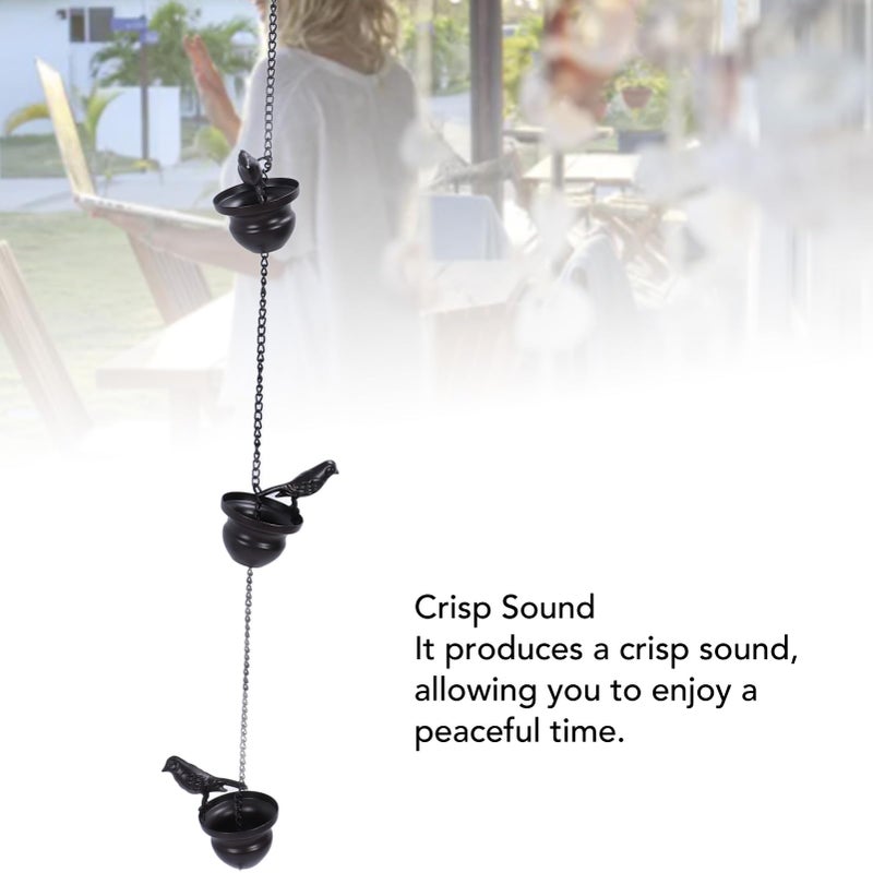 Iron Rain Chain with Cups for Drainage and Decoration 6.5cm 2.6In - Image 3