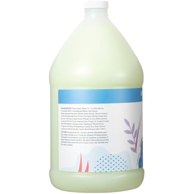 ginger lily farms BOTANICALS MOISTURIZING SHAMPOO FOR ALL HAIR TYPES, ISLAND TRANQUILITY, 100% VEGAN & CRUELTY-FREE, GREEN TEA LEMONGRASS SCENT, 1 GALLON (128 FL OZ) REFILL - Image 3
