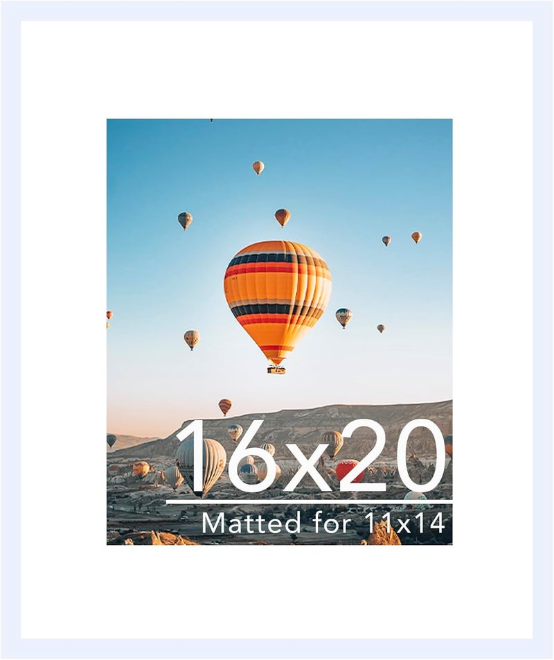 JCJMY 22x30 إطار صور بمقاس 22x24 مع ورقة زخرفية، لعرض الصور بمقاس 18x24 مع أو بدون ورقة زخرفية، إطار كبير للتعليق على الحائط بمقاس 22x24. - Image 1