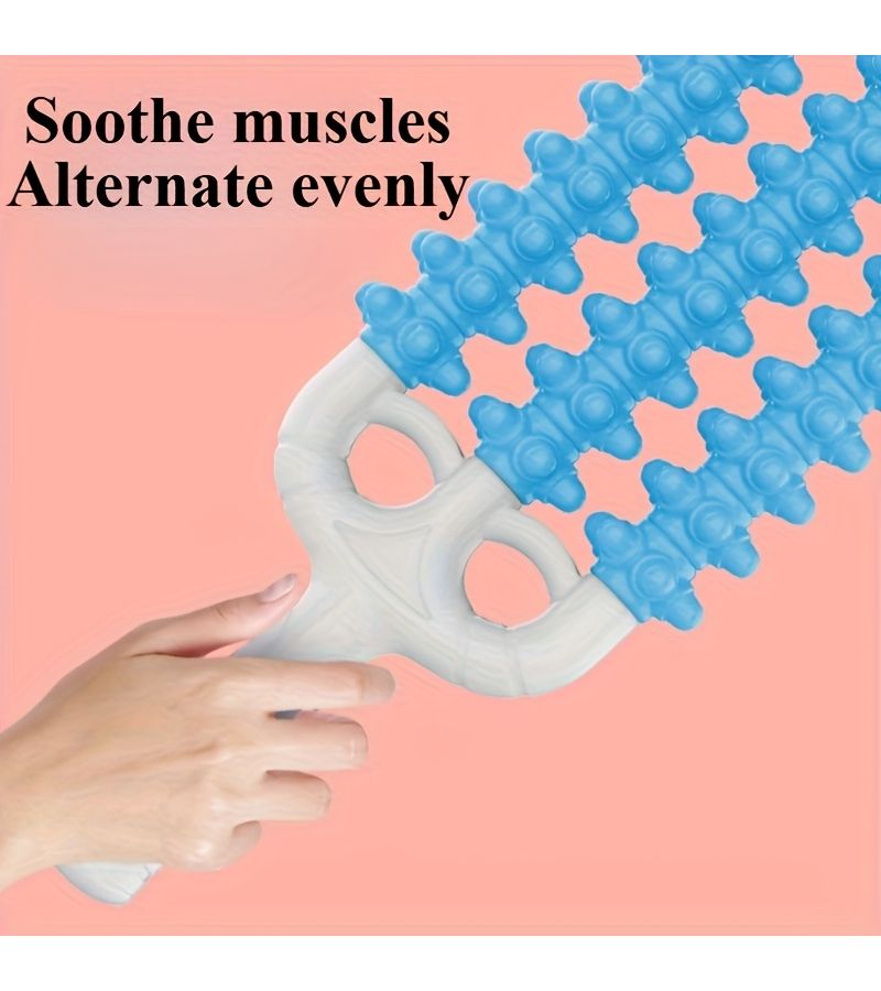 3D Imitation Roller Massage Stick Purple Full Body Deep Muscle Relaxation Yoga Stretching Neck Back Leg Massage Portable Fascia Gun Alternative Post Exercise Tool - Image 4