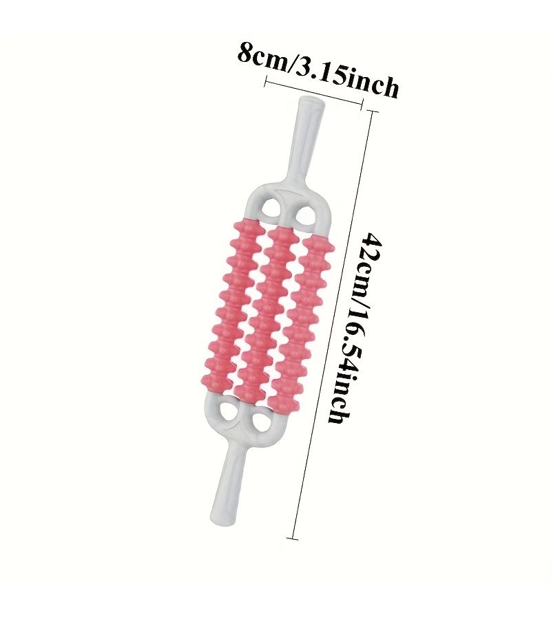 3D Imitation Roller Massage Stick Purple Full Body Deep Muscle Relaxation Yoga Stretching Neck Back Leg Massage Portable Fascia Gun Alternative Post Exercise Tool - Image 3
