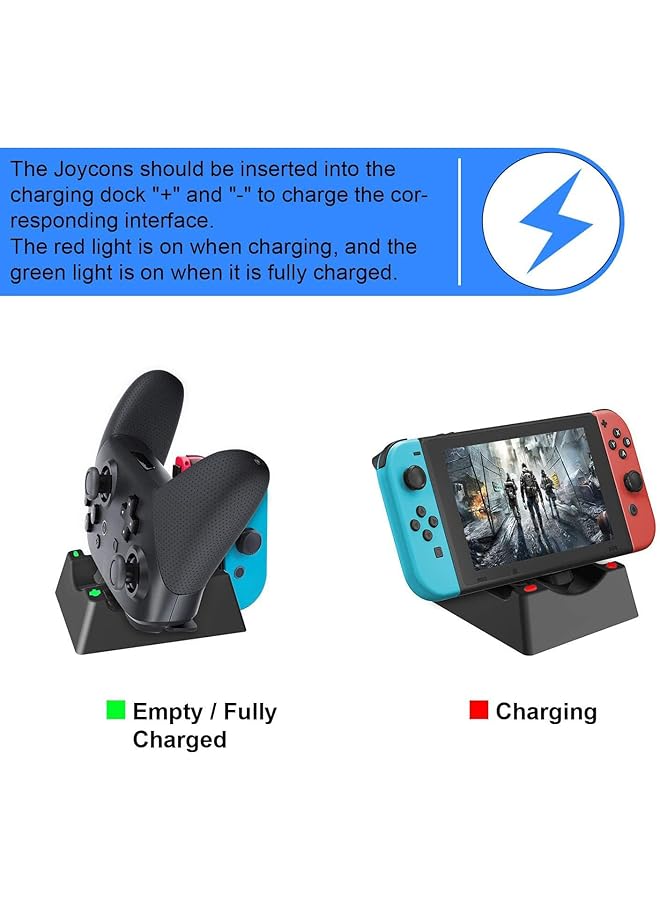 X spring Charging Dock Compatible With Nintendo Switch 9.4X7.8X7.3Cm Usb C Charging With Stable Power Output Compact Charging Stand Ideal For Gaming Switch Accessories For Gamers - Image 5