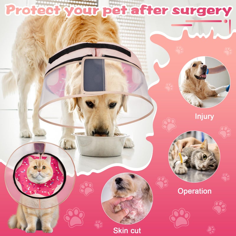 CNEO Inflatable Dog Cone Collar with Detachable Enhanced Anti-Licking Shield, Soft Neck Donut Collar for Dogs After Surgery, Adjustable Dog Cone Alternative for Large Medium Small Dogs & Cats - Image 3