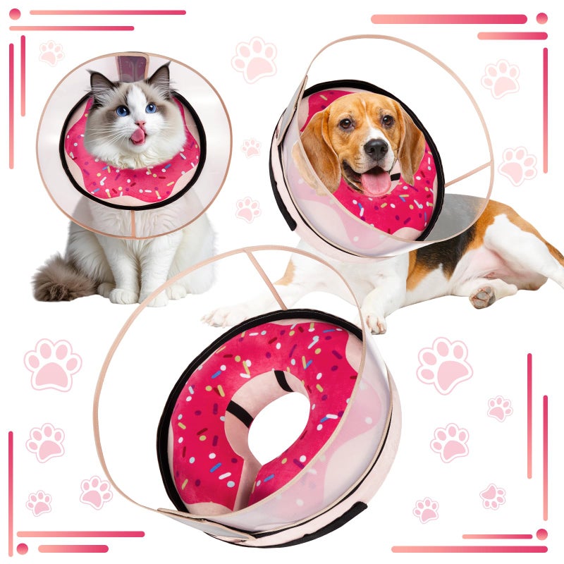 CNEO Inflatable Dog Cone Collar with Detachable Enhanced Anti-Licking Shield, Soft Neck Donut Collar for Dogs After Surgery, Adjustable Dog Cone Alternative for Large Medium Small Dogs & Cats - Image 2