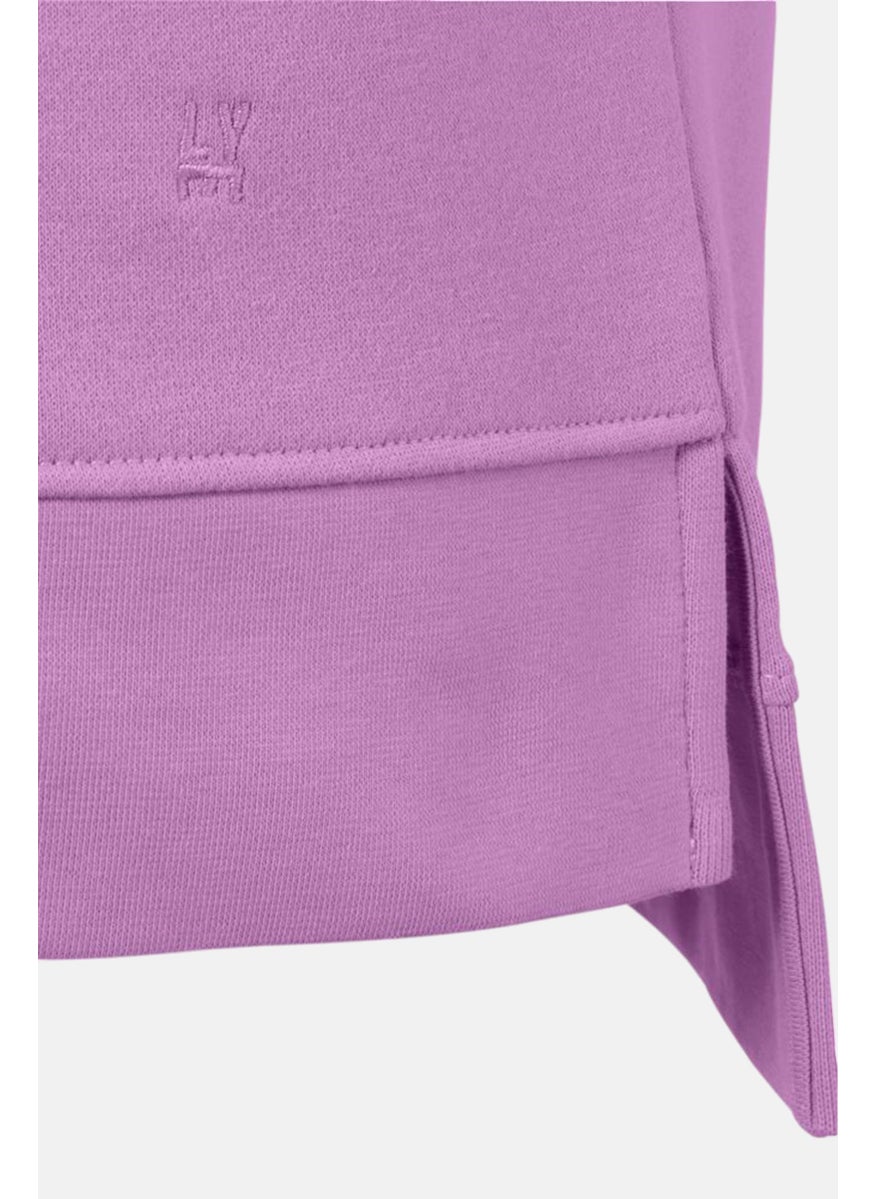Tchibo Women Crew Neck Knitted Sweater, Lilac  - Image 2