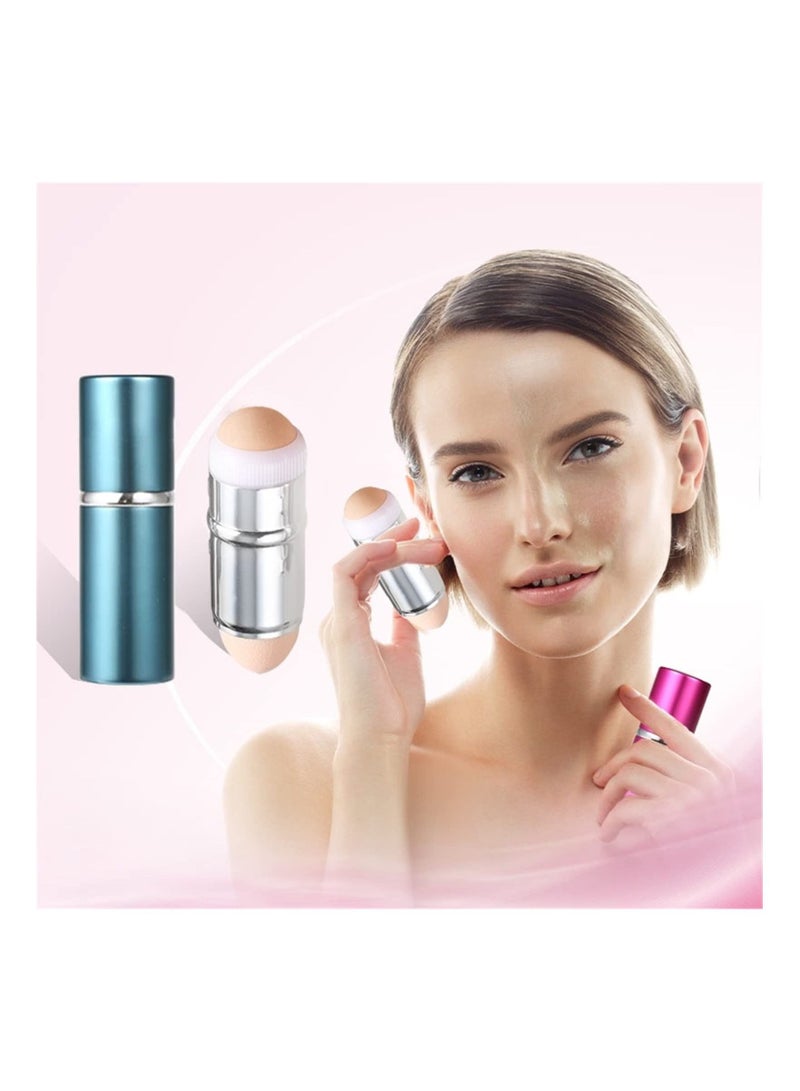 SYOSI Volcanic Oil Absorbing Roller, Reusable Facial Skincare Tool Clean Dual-purpose Makeup Egg Detachable Oil Control Ball with Makeup Sponge to Remove Excess Shine, Makeup Naturally  - Image 4