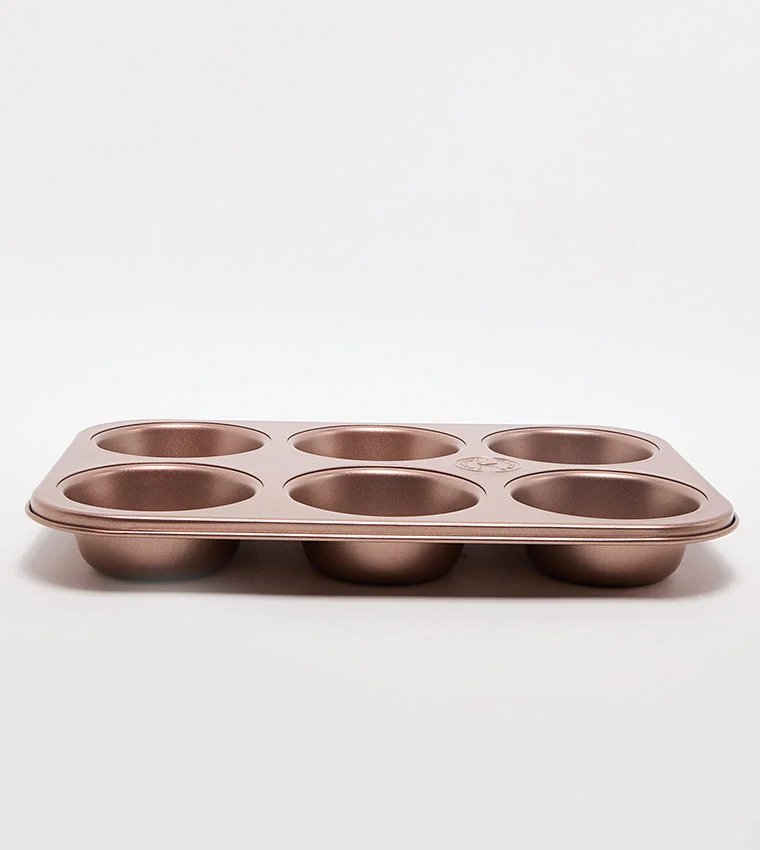 Martha stewart Cupcake Tin 32x26cm 6 Cavity Rose Gold