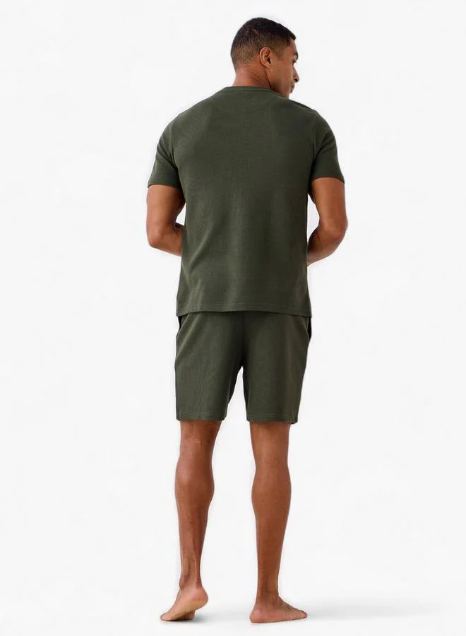 Splash FAV  Textured Shorts Set for Men | Best Price UAE