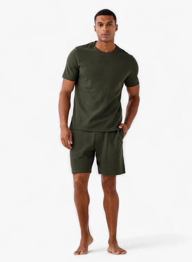 فاف Textured Shorts Set