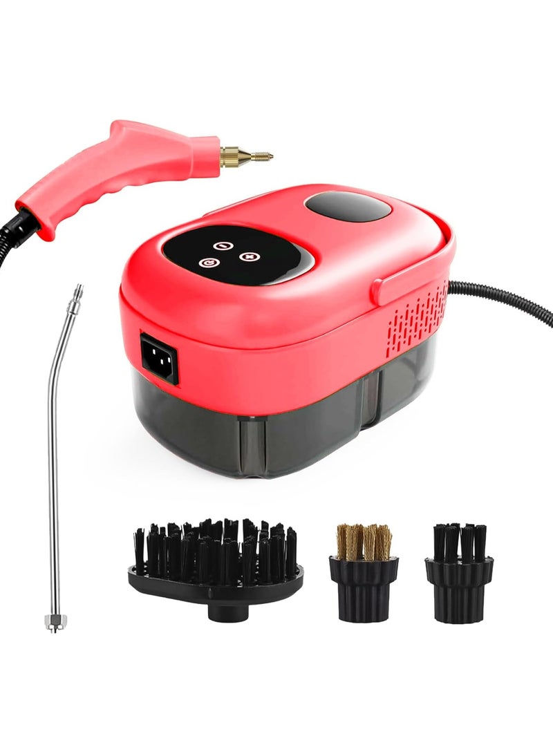 AROAQ 2500W High Pressure Steam Cleaner Household Handheld Steam Cleaner Machine Large Capacity Water Tank for Kitchen Automotive Furniture and Floor Cleaning with 3 Brushes(Red) - Image 1
