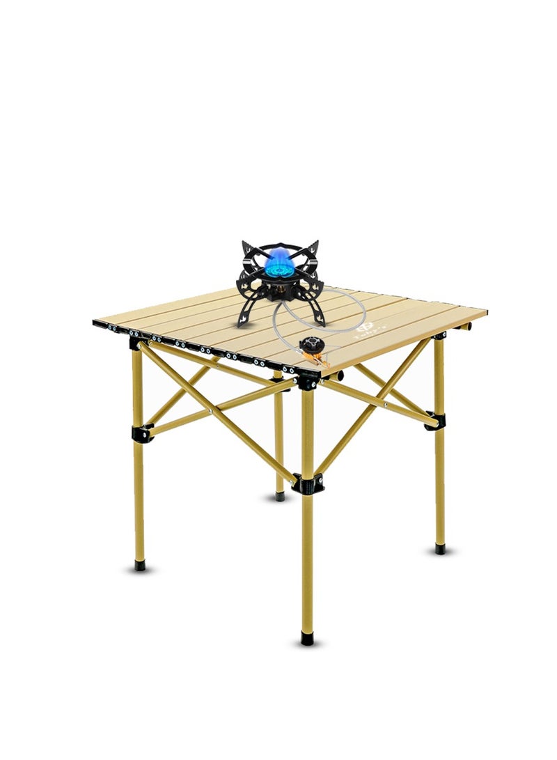 توبيز موقد توبي المحمول 3800 واط للرحلات والتخييم مع إشعال بيزو وطاولة ألومنيوم قابلة للطي وخفيفة الوزن – مثالية للطهي، التخييم، المشي، النزهات والسفر - Image 1