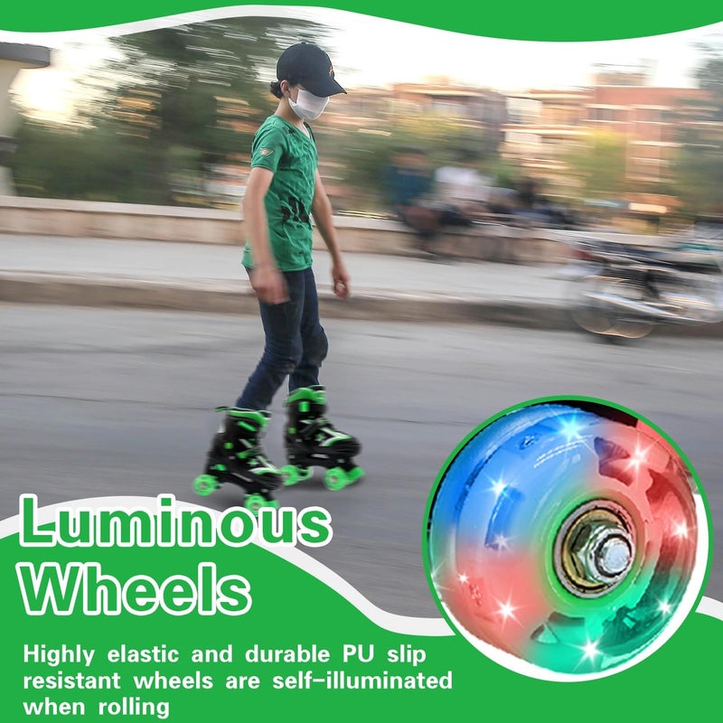WELLWON Kids Roller Skates with Light Up Wheels - Adjustable Sizes for Ages 5-12 - Image 3