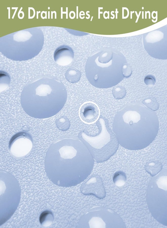AmazerBath Shower Mat Non Slip 40 x 16 Inches, Shower Stall Mats with Suction Cups and Drain Holes, Non Slip Bath Mat for Tub for Elderly & Kids, Baby Blue - Image 5