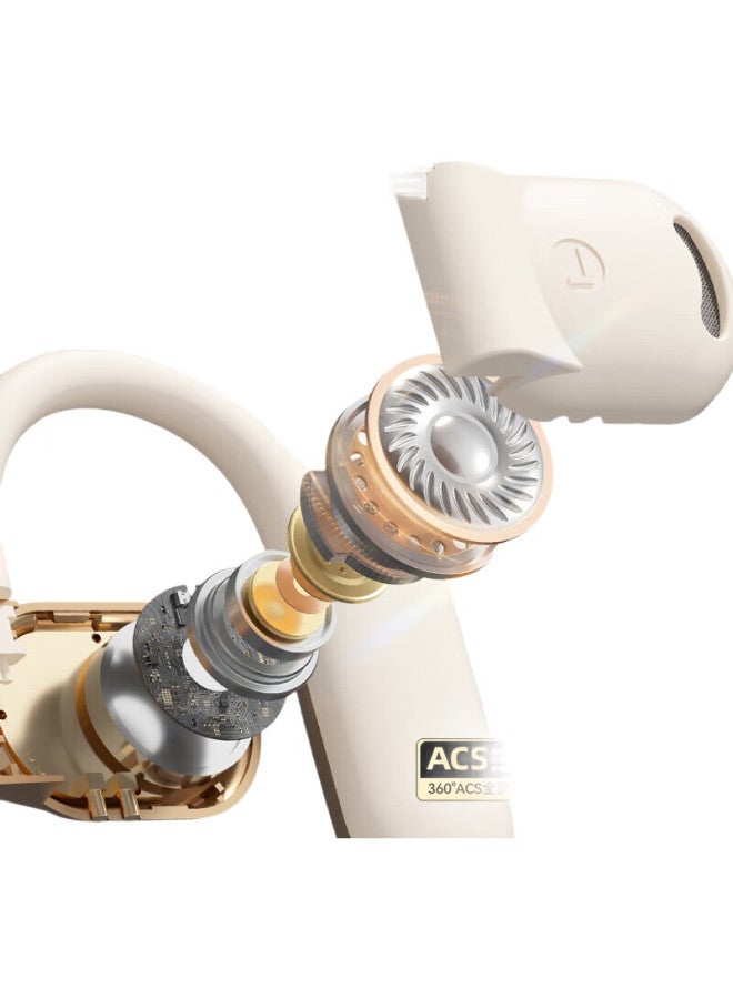 Bkayp Bluetooth Earphones, Over-Ear Style, True Wireless, Ultra-Long Battery Life, High Capacity, Excellent Sound Quality, Suitable For Sports, Driving, Running, Cycling, Compatible With Vivo, Huawei, Redmi, Oppo, Apple [Skin Color] - Image 1