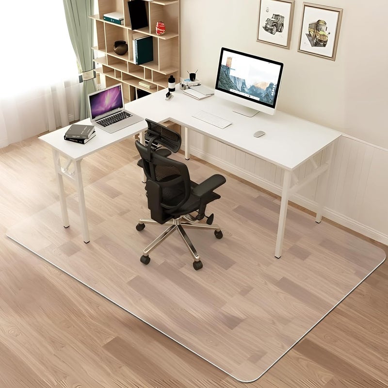 Azadx Office Chair Mat for Easy Glide and Protection - Clear Plastic Mat for Hardwood Floor (51" x 63") - Image 1
