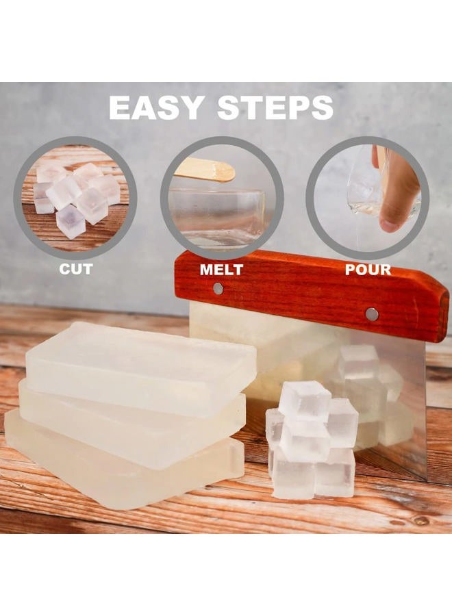 Primal Elements Clear Soap Base - Moisturizing Melt and Pour Glycerin Soap Base for Crafting and Soap Making, Vegan, Cruelty Free, Easy to Cut, Unscented - 5 Pound - Image 4