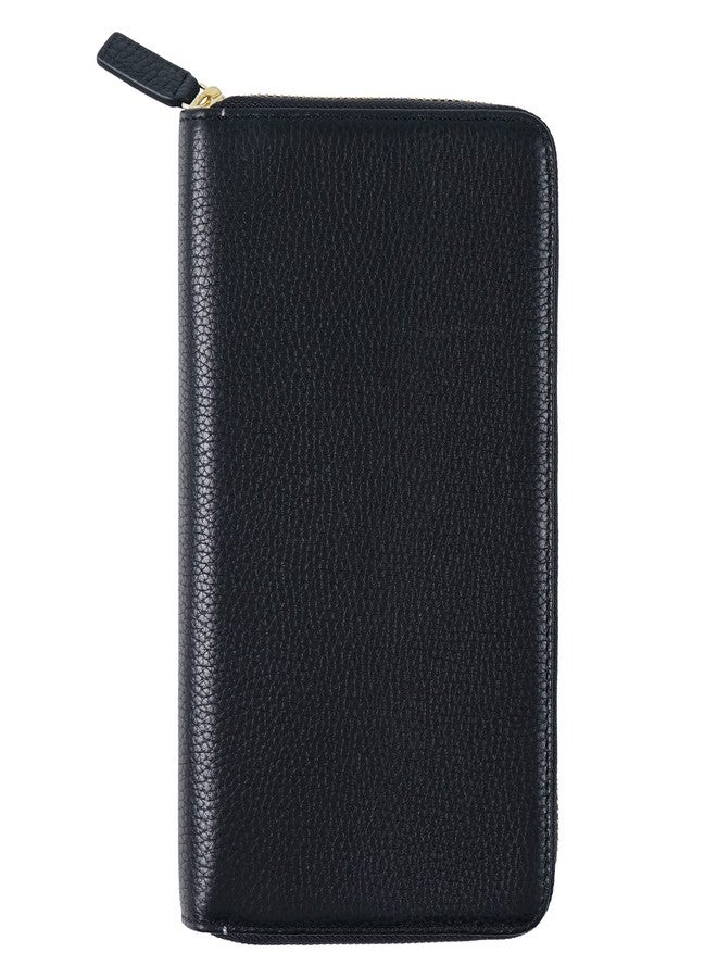 Moterm Zippered Leather Cover for Weeks - Fits Hobonichi Weeks and Weeks Mega Notebook Planners (Pebbled-Black) - Image 1