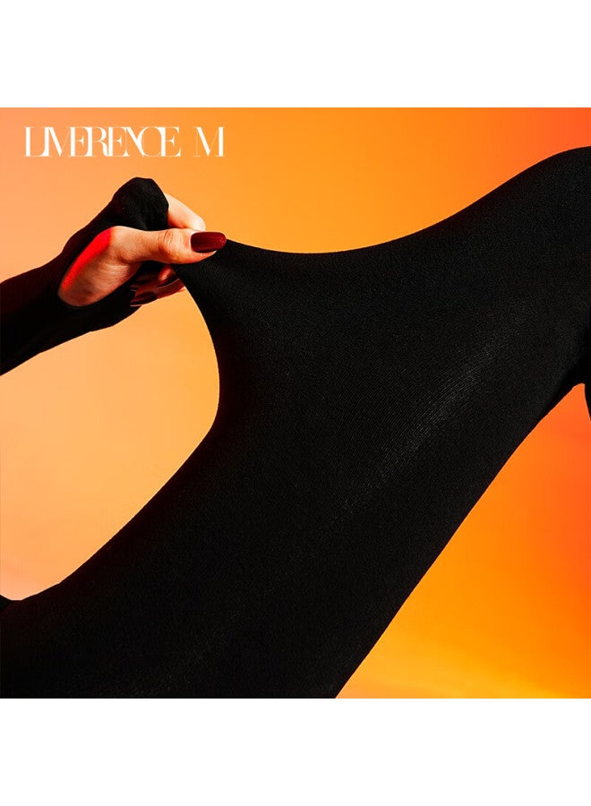 Limerence M Heated Socks Autumn Winter Warm Fleece Thickened Tights Leggings Men's Full-length Pants Size M - Image 1