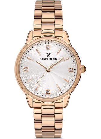 DANIEL KLEIN New Model Women's Rose Color Single Stone Wristwatch + Gift Bracelet  - Image 1