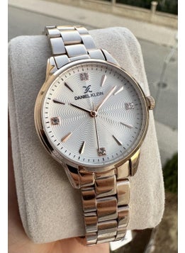 DANIEL KLEIN New Model Women's Rose Color Single Stone Wristwatch + Gift Bracelet  - Image 4
