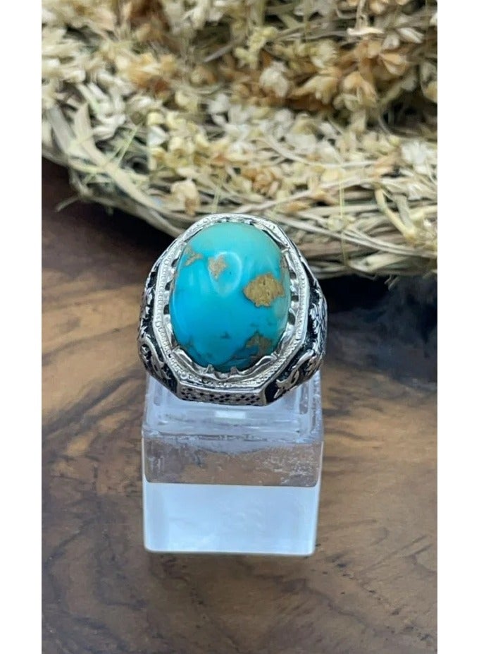 OtherMax Nachaburi turquoise ring with gold veins - Image 1