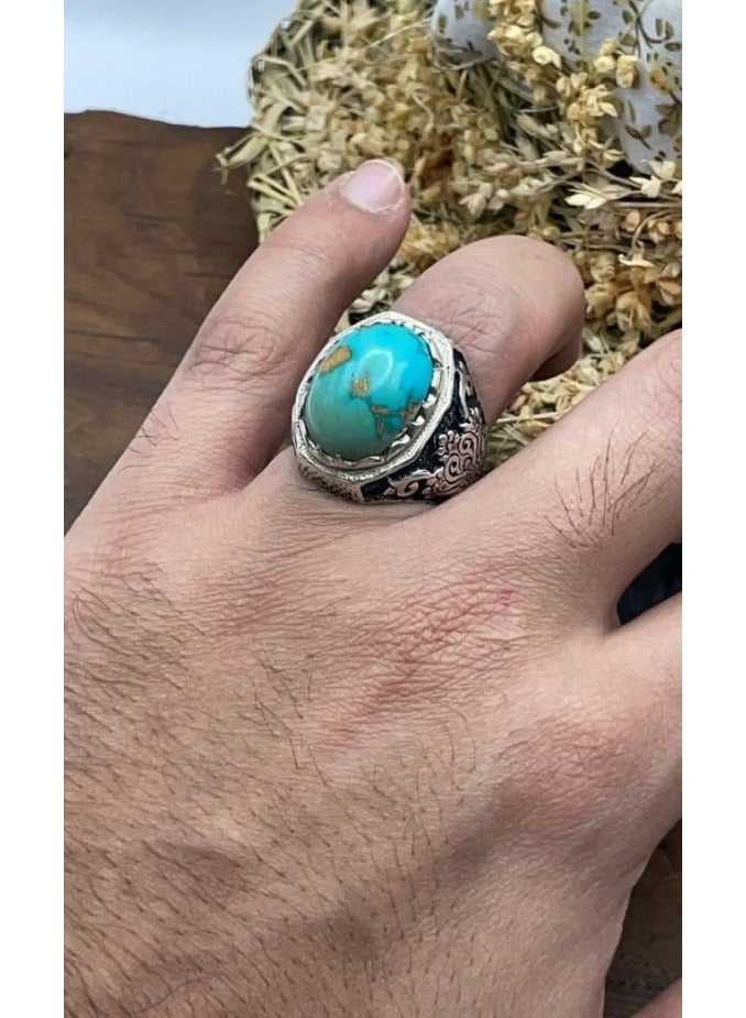 OtherMax Nachaburi turquoise ring with gold veins - Image 4