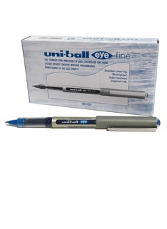 12 Piece Uni Ball Eye Fine Roller Ball Blue Pen 0.7mm