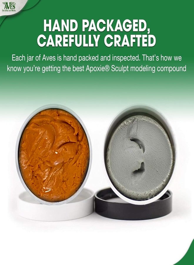 Aves Apoxie Sculpt - 2 Part Modeling Compound (A & B) - 1 Pound, Apoxie Sculpt for Sculpting, Modeling, Filling, Repairing, Simple to Use and Durable Self-Hardening Modeling Compound - Orange - Image 2