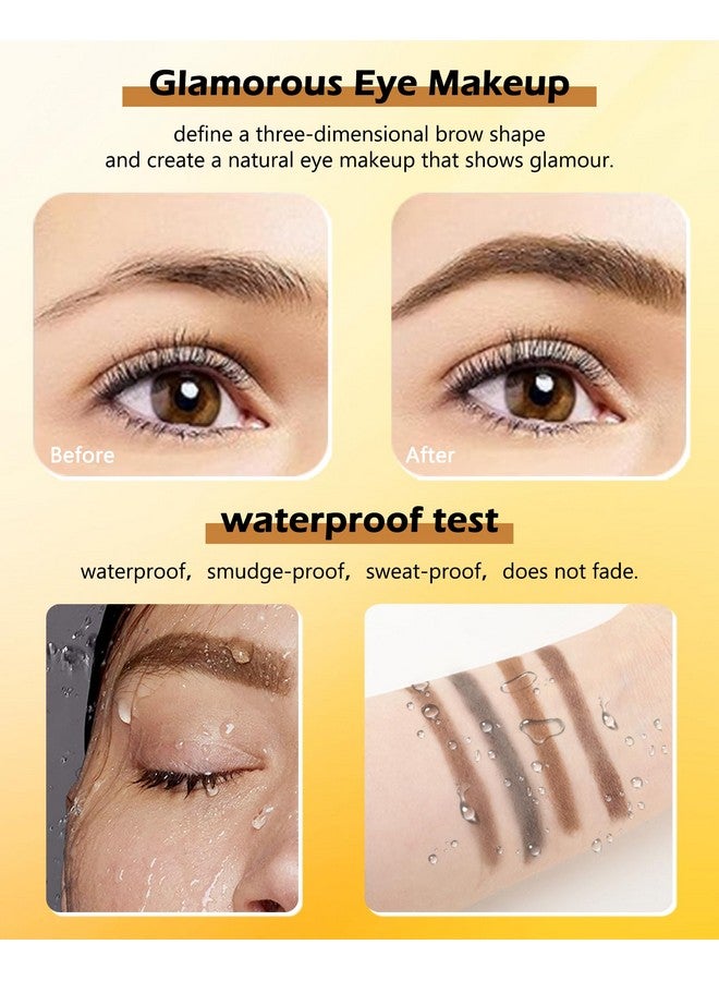 LYSdefeu Eyebrow Powder Kit2 Colors Soft Eye Brow Tinted Powder Palette Waterproof & Long Lasting Dark/Light Brown Brow Filler Professional Eyebrow Contour Makeup For Women With Mirror Brow Brush & Razor1 - Image 5