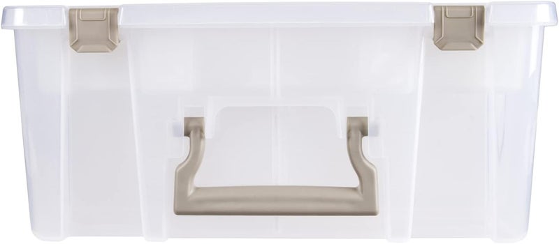 ArtBin 6899AZ Super Satchel Double Deep with Lift-Out Tray Storage Container, Portable Arts & Crafts Organizer with Removable Dividers, Clear - Image 2