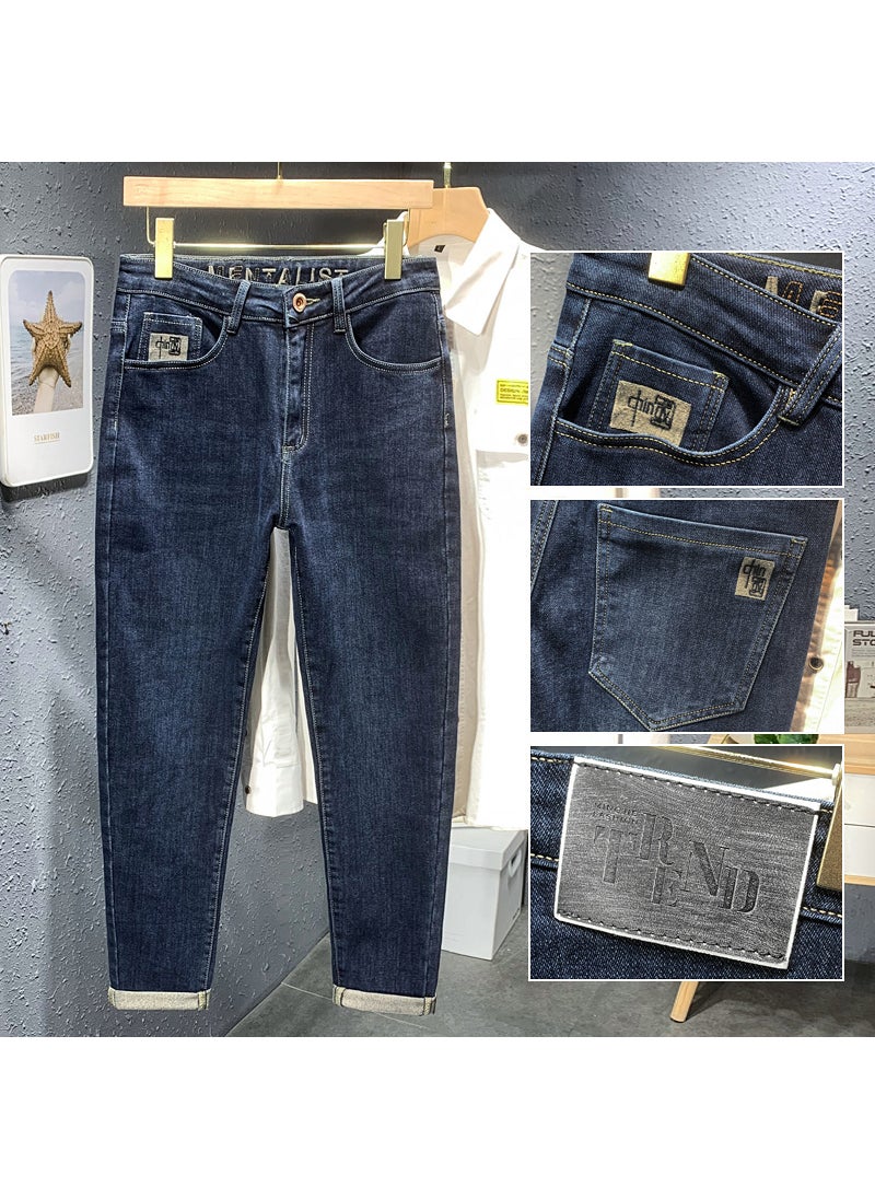 Mens Embroidered Stretch Denim Jeans Retro Slim-Fit 868 Blue - pzsku/Z513A69E764814F554D30Z/45/_/1734109639/ef436f98-2ed5-4ced-9eb6-5b45d55b0f6e